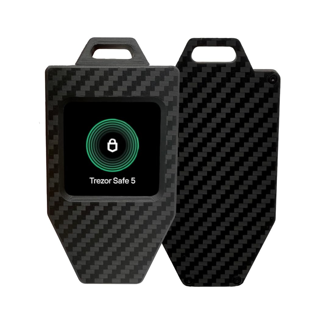 Carbon Fiber Case for Trezor Safe 5, Full Protection for Crypto Hardware Wall...