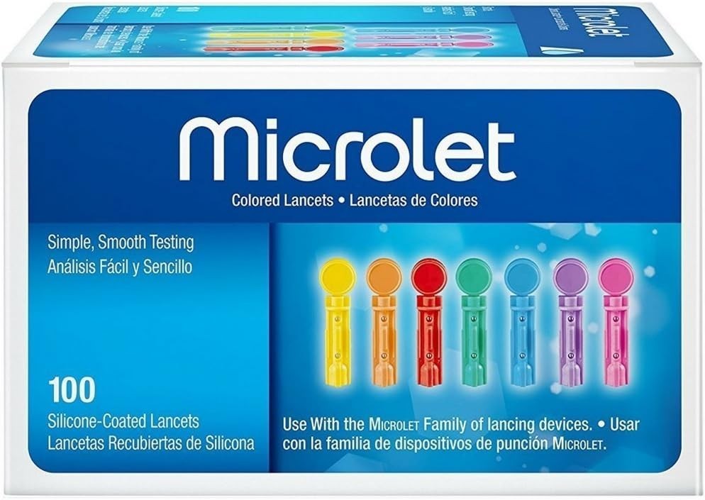 300 Colored Lancets for Blood Glucose Testing