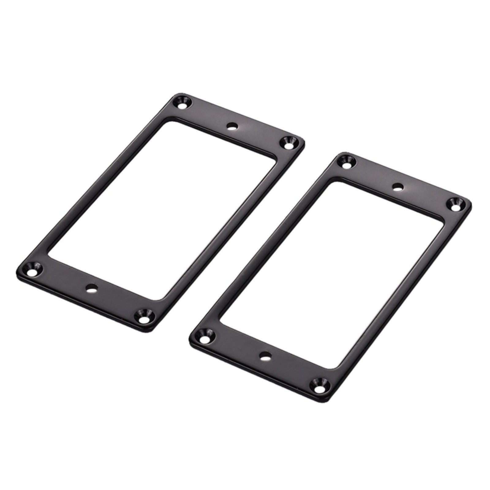 1Pair Iron Electric Guitar Pickup Mounting Ring w/ Screws for Les Paul LP Black