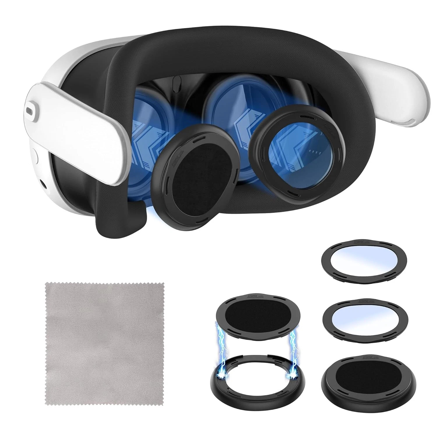 STARTRC Glasses Spacer Soft Lens Protector Set for Meta Quest 3 2 Anti-blue ligh
