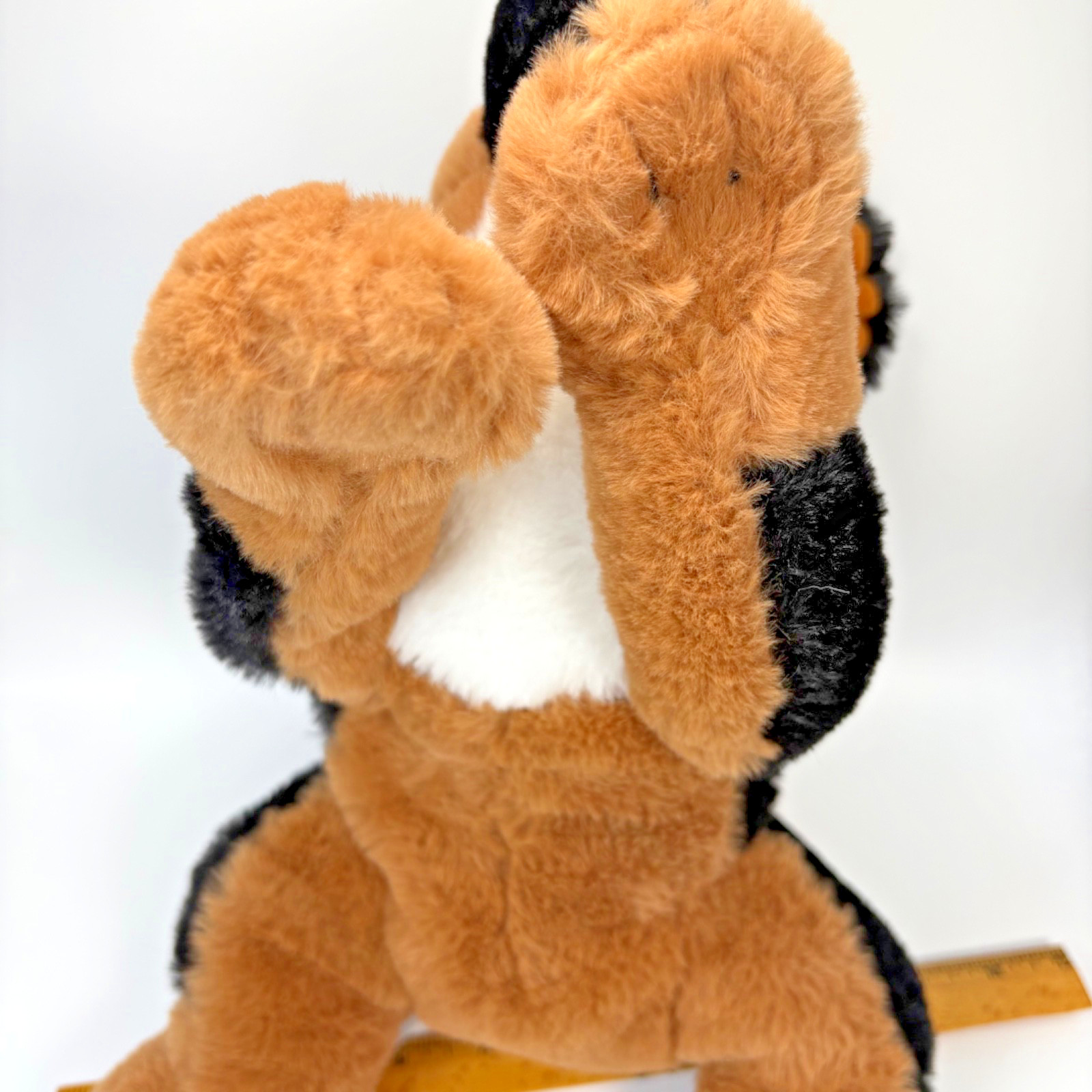 FAO Schwarz Realistic German Shepard Plush 13” Stuffed Animal Stuffy Soft Dog