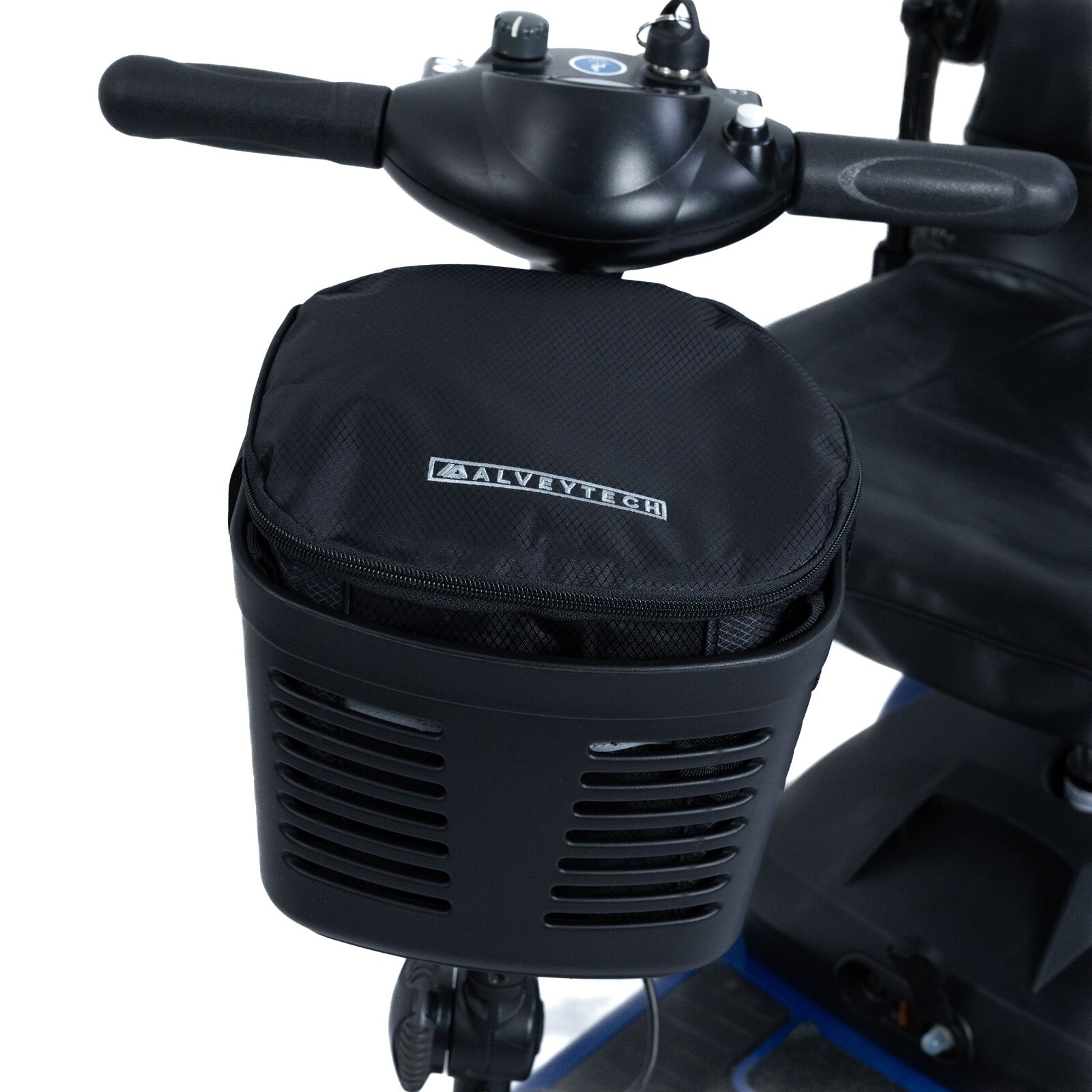 Insulated Front Basket Bag for Mobility Scooters with Round Basket - Black