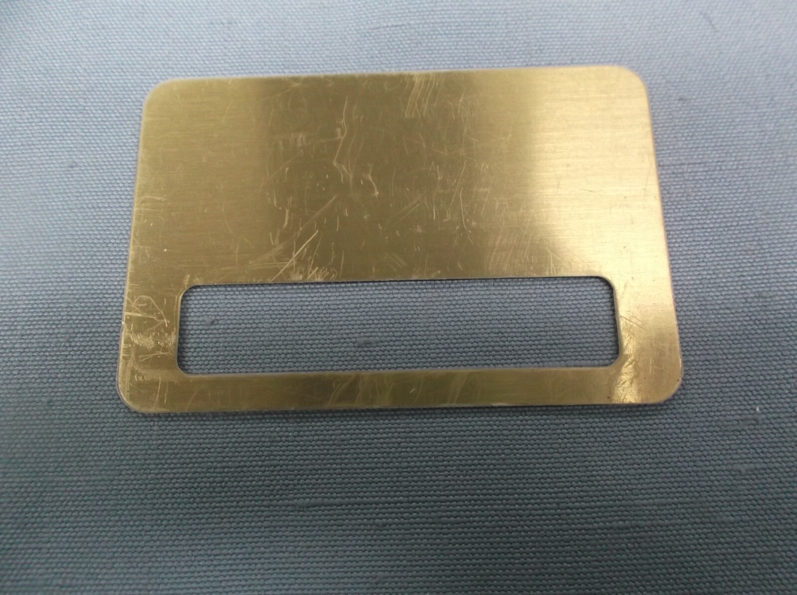 lot of 10 parts 2" x 3" gold brass name badge blank w/window IDP 578-8012