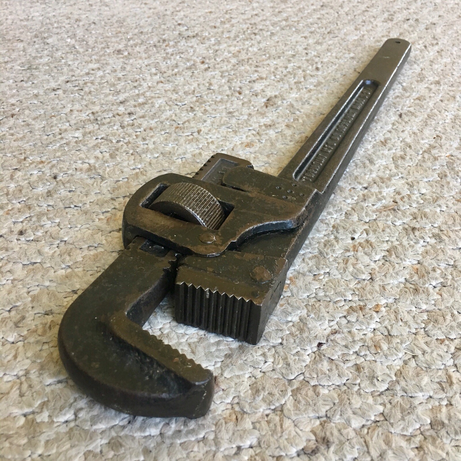 Vintage Trimo Drop Forged Adjustable Pipe Wrench #18 - Trimont Mfg Co Roxbury MA