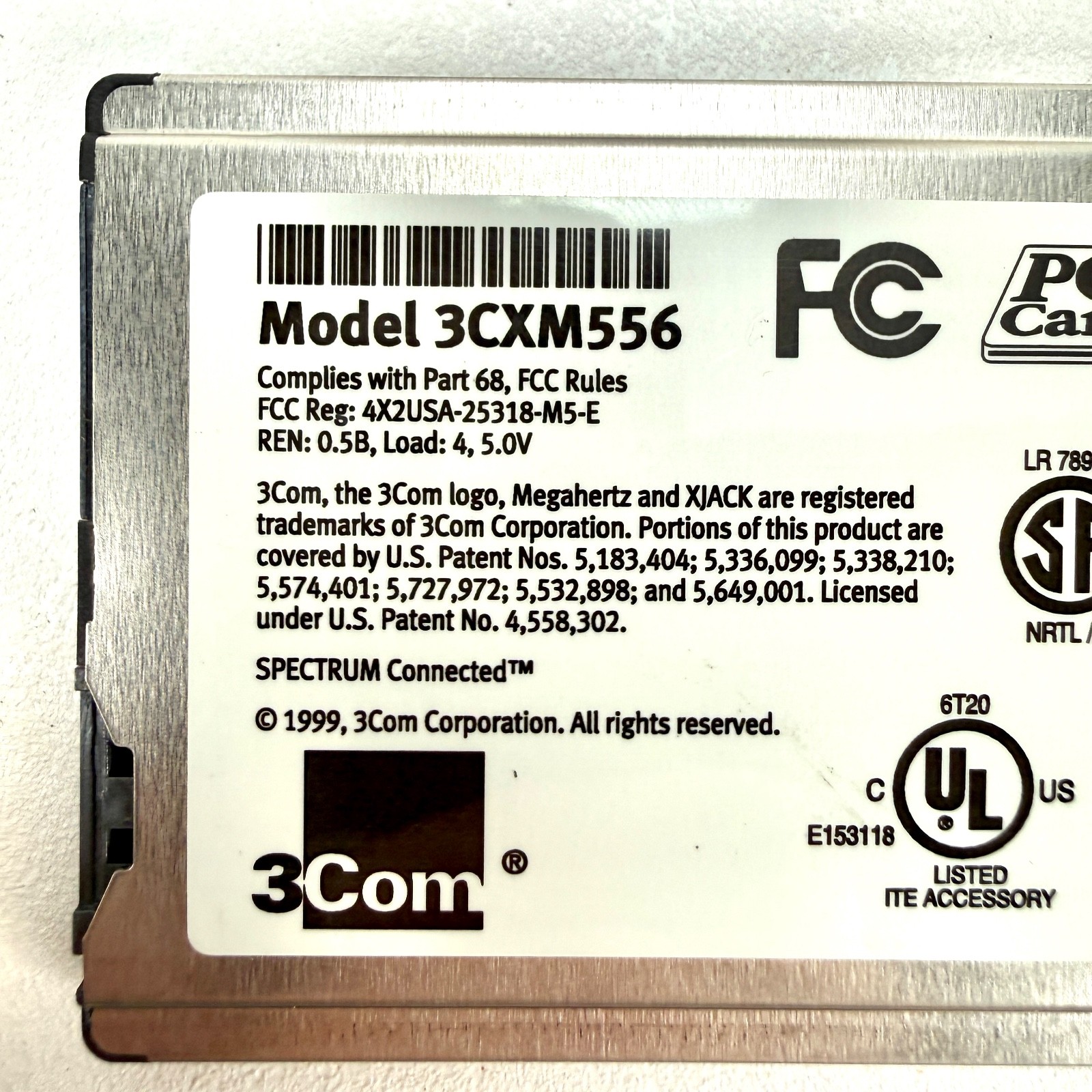 3Com Megahertz 56K Cellular Modem PC Card Model 3CXM556