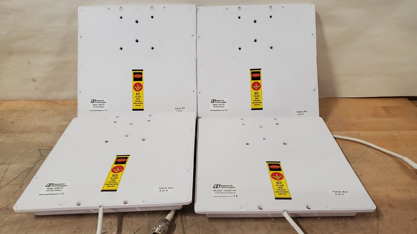 LOT OF 4 Hyperlink HG3514P Flat Patch Antennas