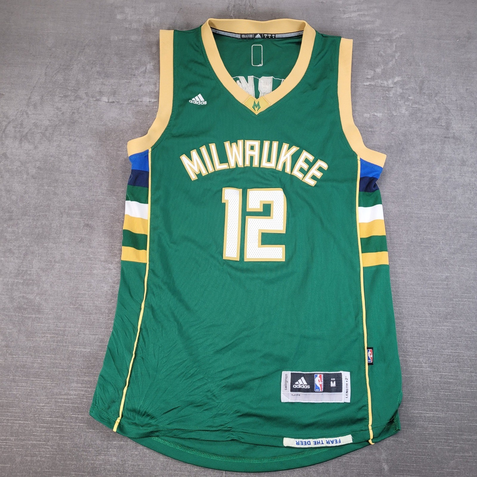 Milwaukee Bucks Jabari Parker Jersey Mens M Green Adidas Swingman NBA Basketball