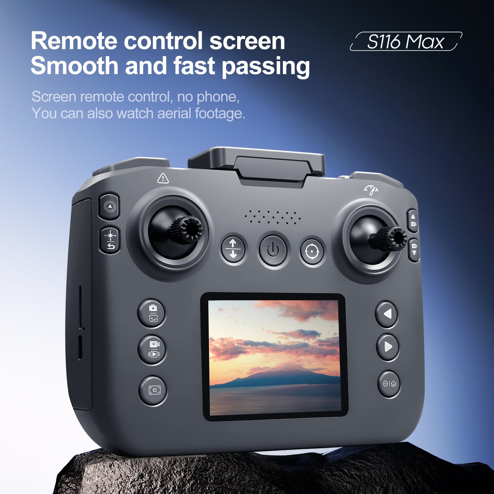 S116 GPS Drone with Screen Controller, Two-Batteries, Brushless Motor, Altitude
