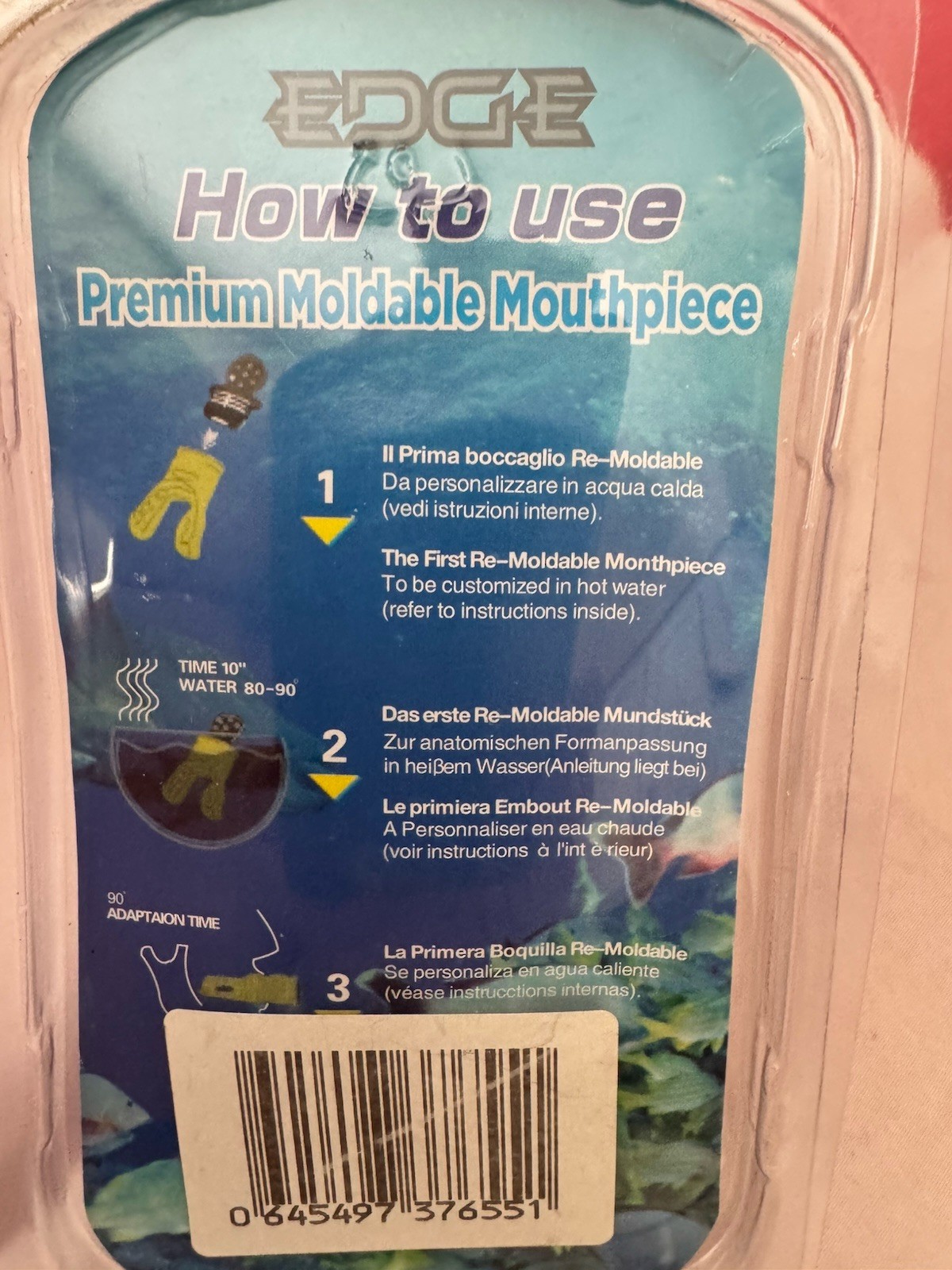 EDGE SCUBA REGULATOR MOLDABLE MOUTHPIECE WAY COOL.