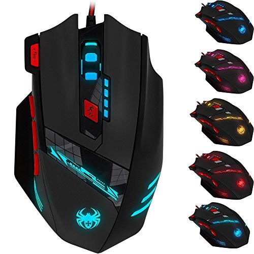 Zelotes T90 Professional 9200 DPI High Precision USB Wired Gaming Mouse,8 Button