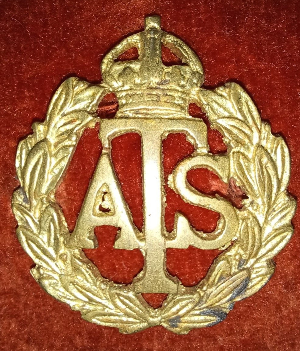 Auxiliary Territorial Service WW2 Cap Badge, Genuine, Theatre Cast