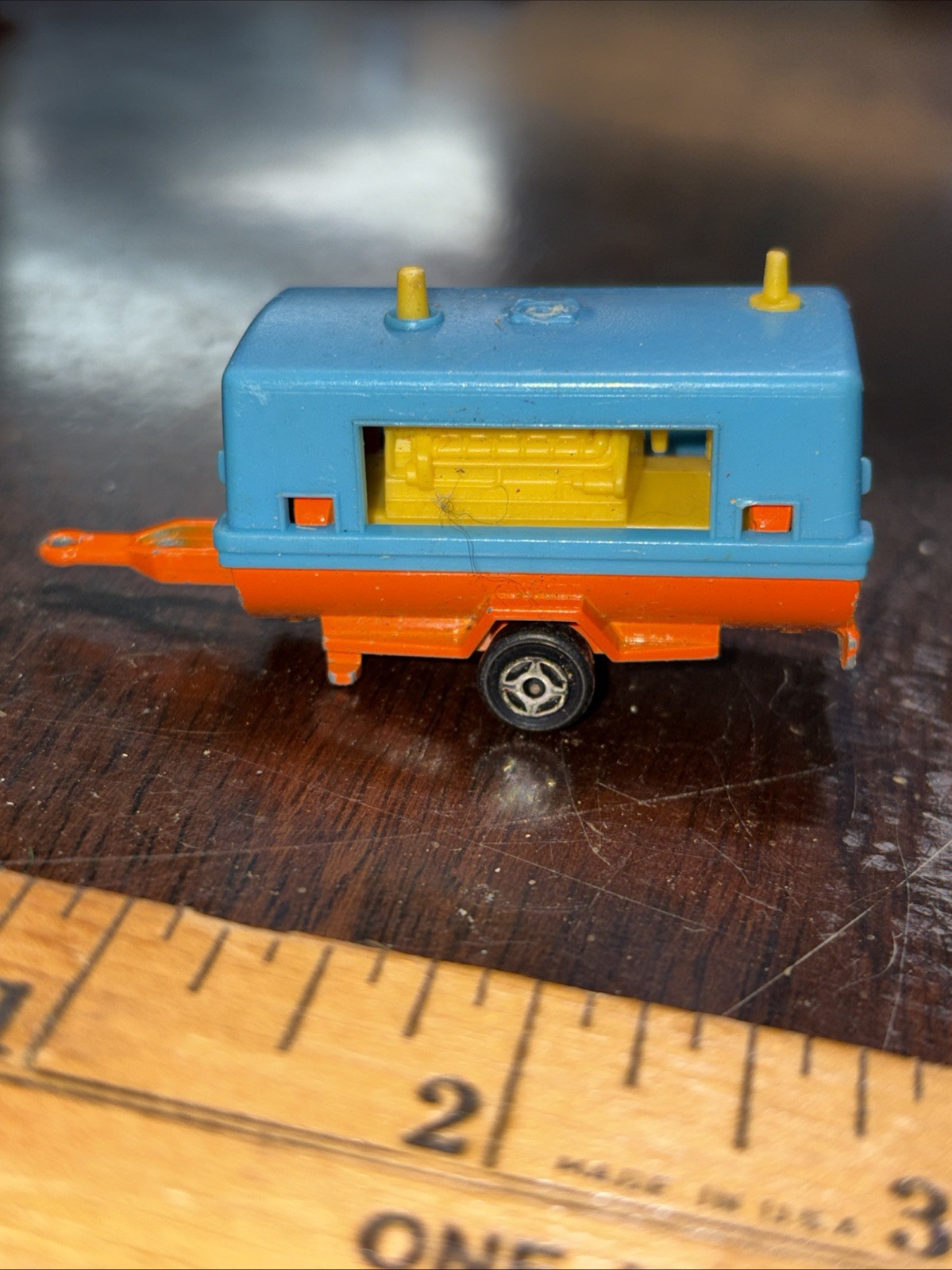 Blue And Orange Compressor TRAILER Mojorette toy NICE! B141