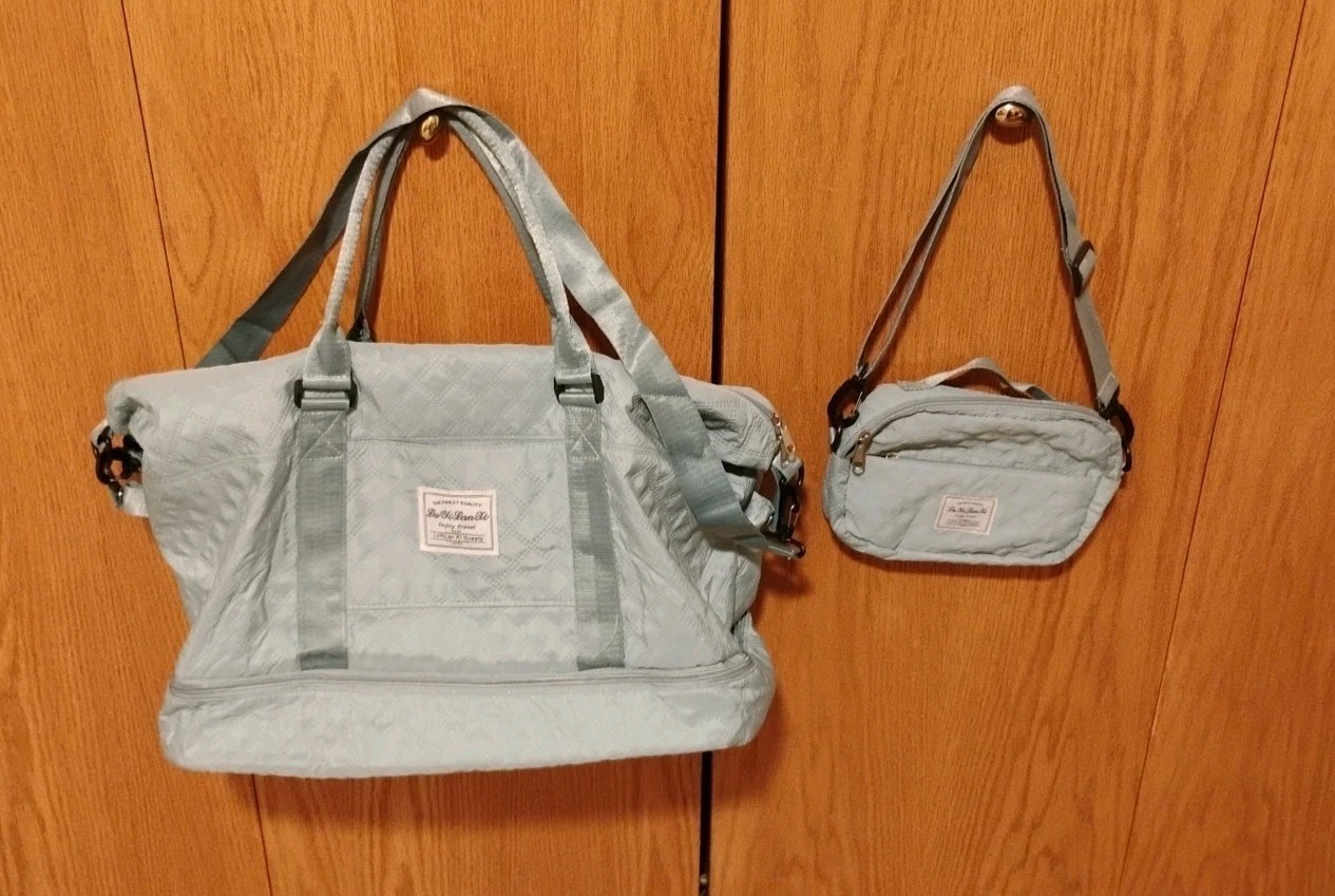 Luyilan Xi Supply Green Sage 1 Large & 1 Small Travel Carry On Overnight Bags