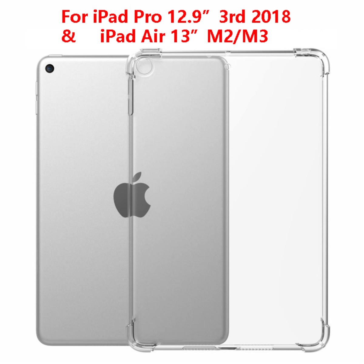 Slim Clear Case for Apple iPad Pro 12.9" 3rd Gen (2018) & iPad Air 13" M2/M3/M4