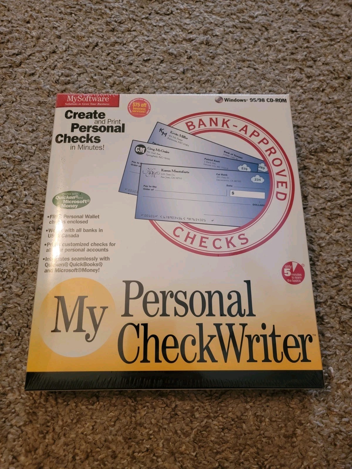 MySoftware My Personal Check Writer Create & Print Personal Checks Windows XP