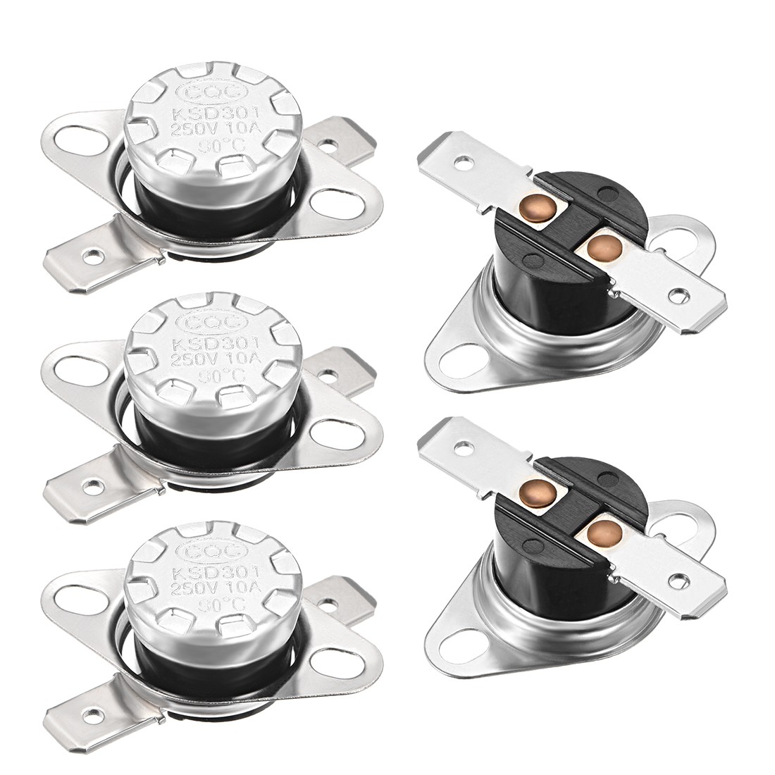 Temperature Control Switch Thermostat 90°C 10A N.C Normally Closed 5pcs