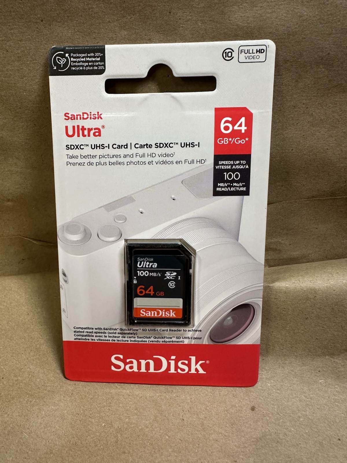 NEW SanDisk Ultra 64 GB SDXC UHS-I Card 100MB/s Class 10 HD Flash Memory Camera