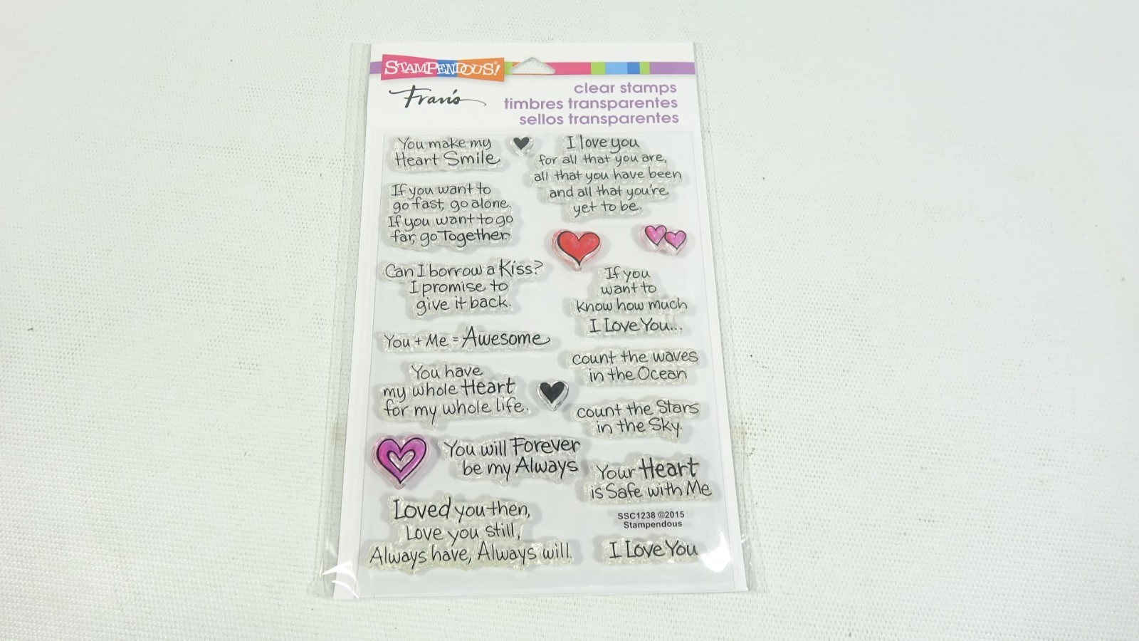 Stampendous! Fran's Love Always Clear Rubber Stamps SSC1238
