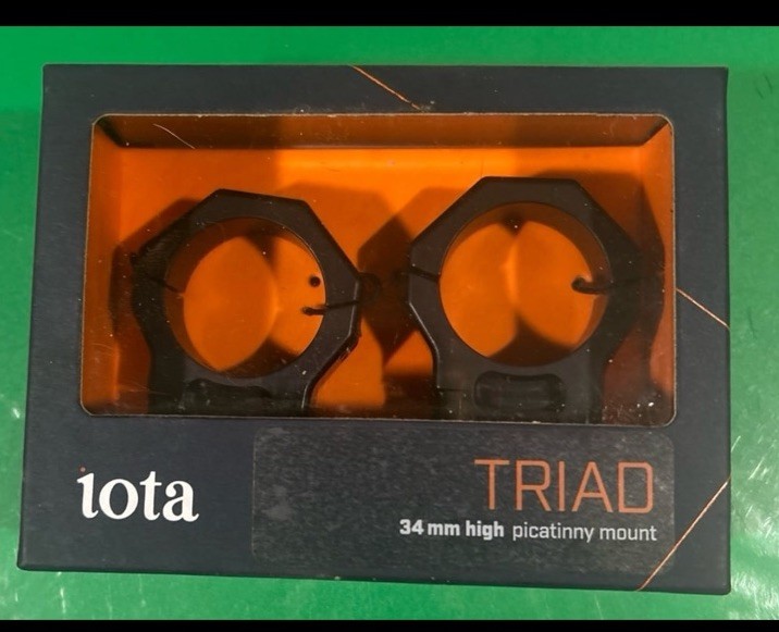 Iota Triad Scope Ring 34mm High Picatinny Mount