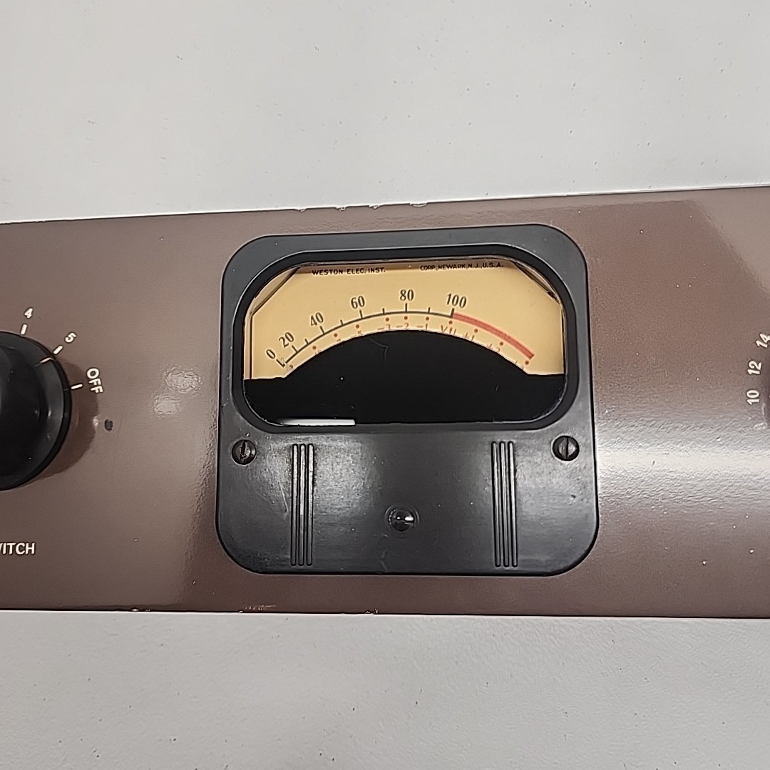 Western Electric VU Meter Rack Mount With Attenuator And Line Switch-Raytheon