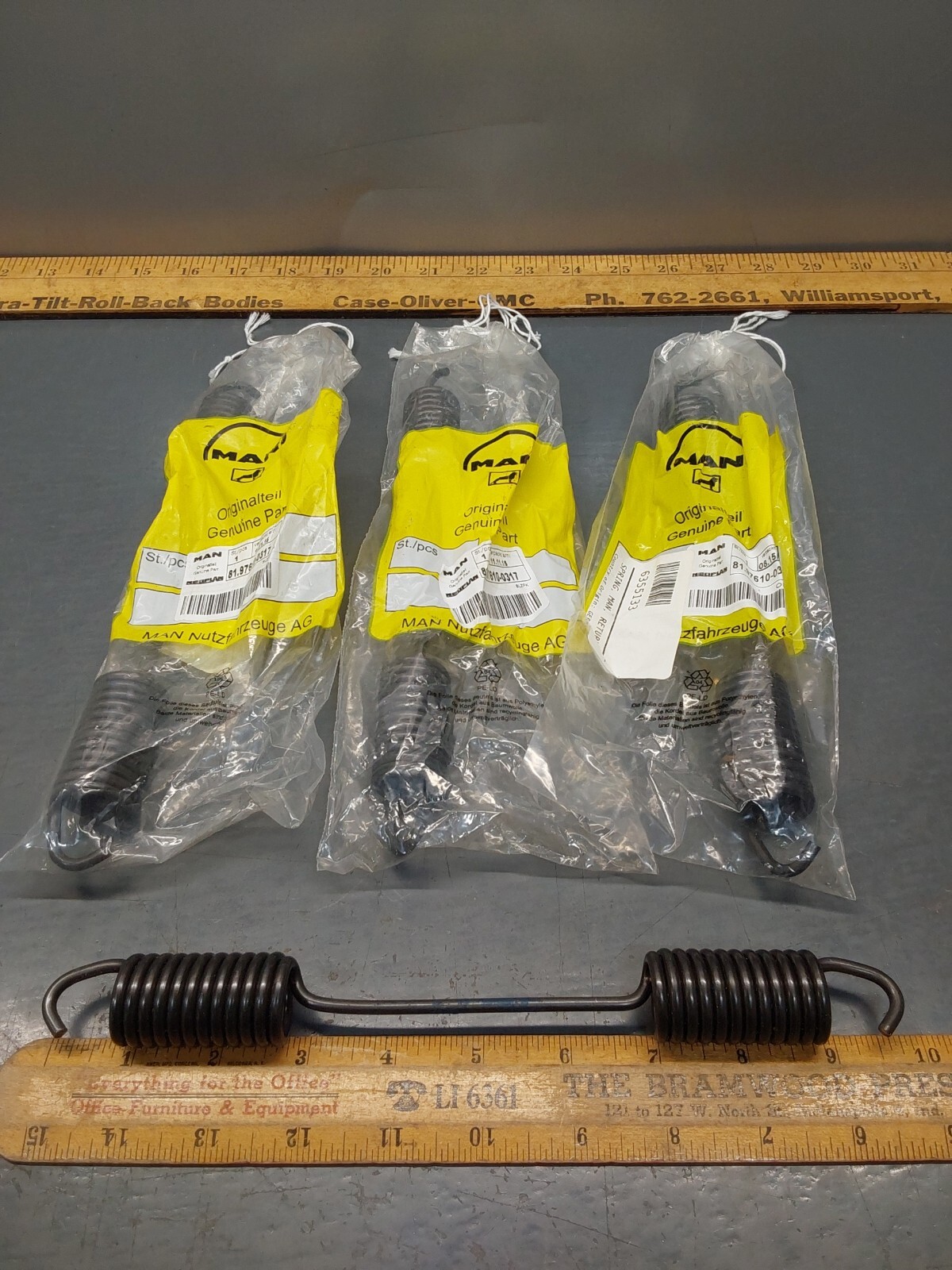 4/PACK of Genuine MAN Axle 81.97610.0317 Brake Return Spring, New Flyer 6355133