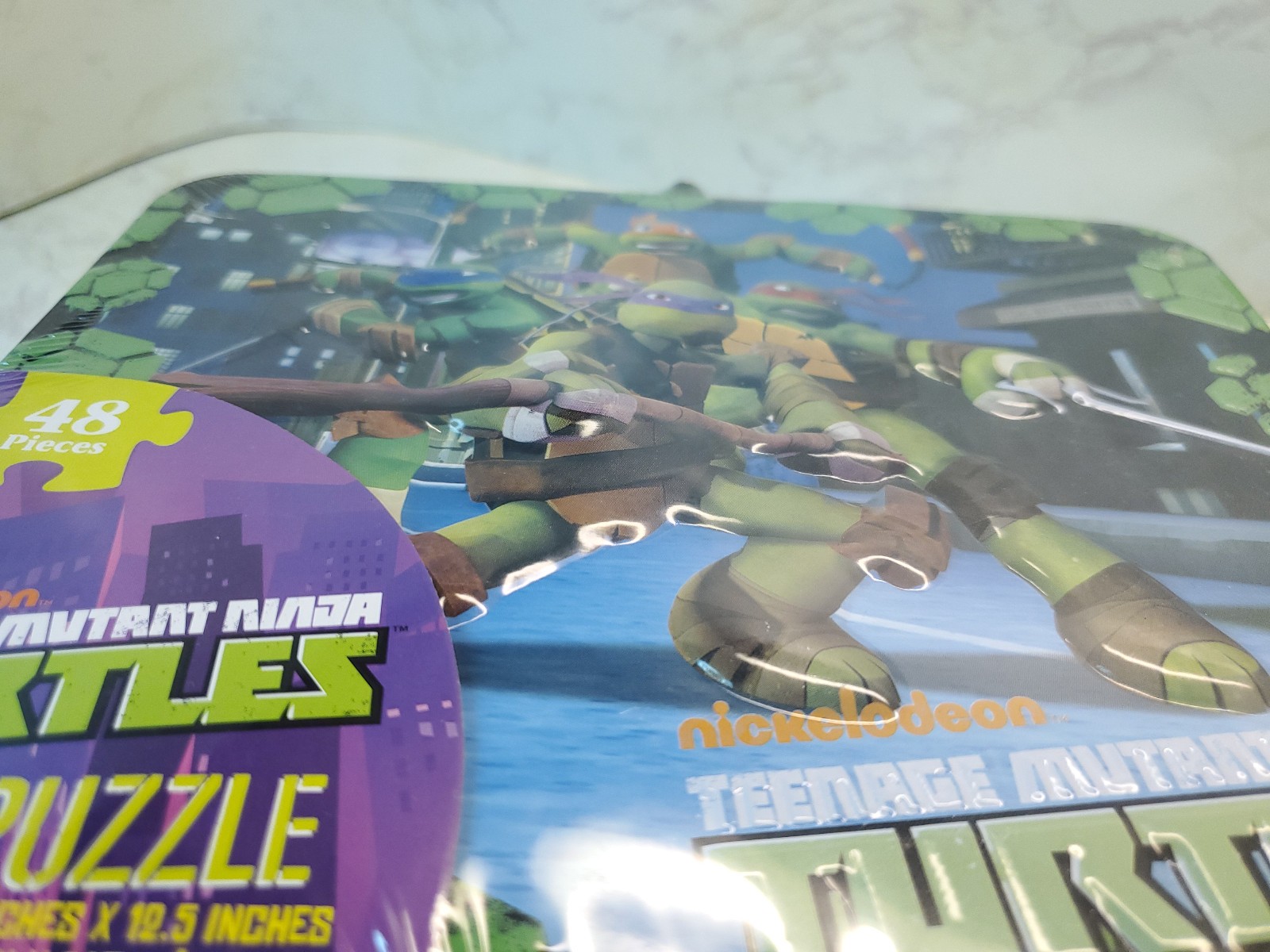 Teenage Mutant Ninja Turtles Lunchbox with 48 Pc Puzzle Cartoon TMNT New