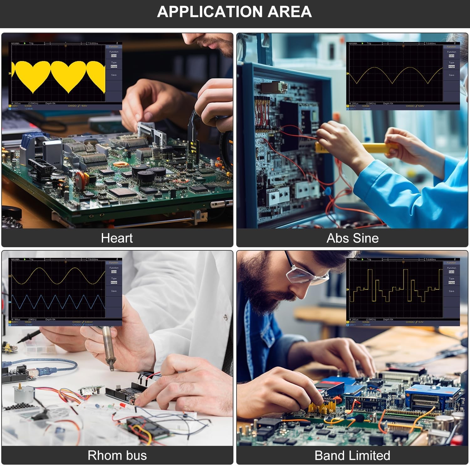 HANMATEK 2 in1 Digital Storage Oscilloscope with Built-in Waveform Generator,...