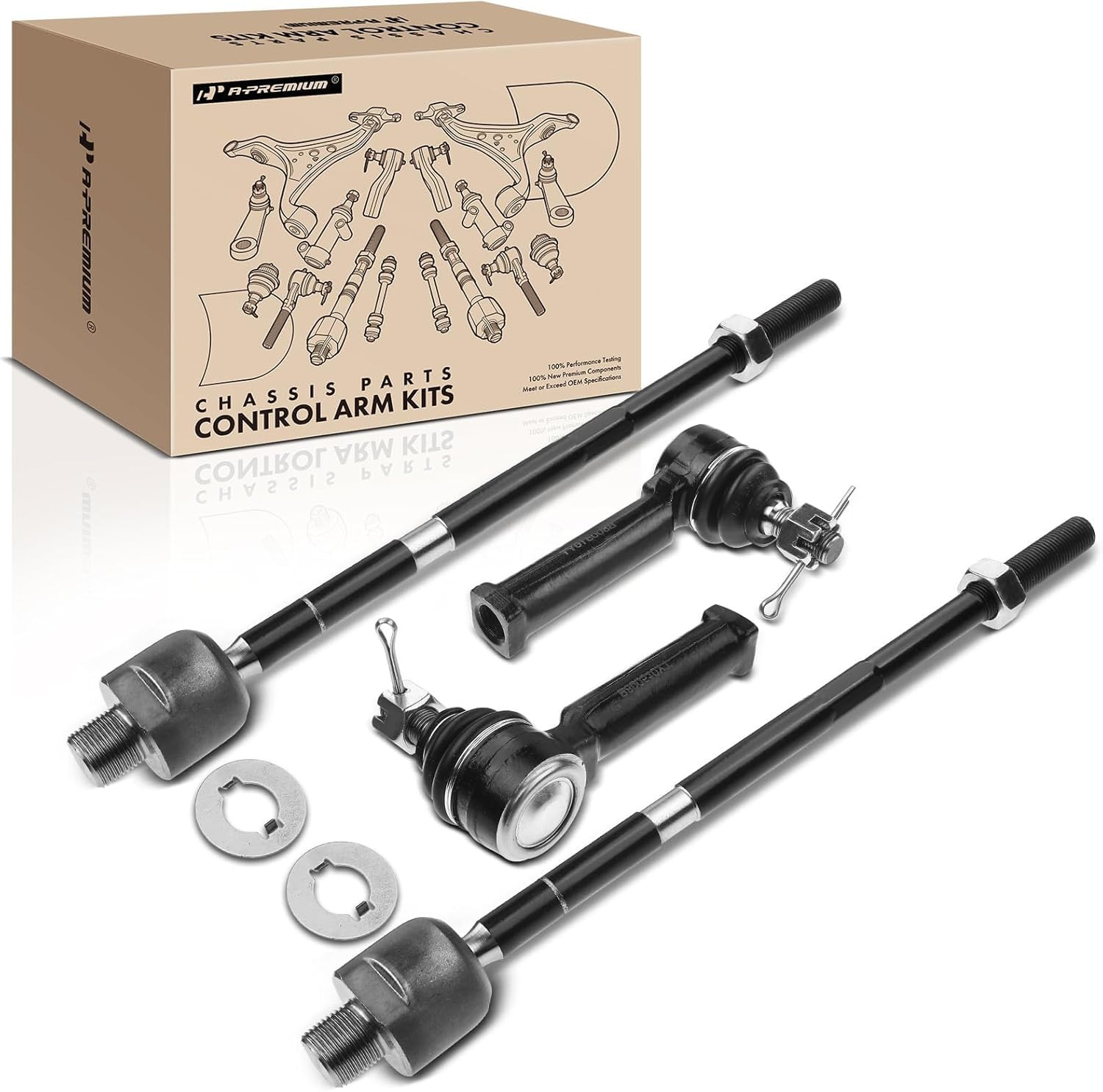 Front Inner Outer Tie Rod End Kit Set of 4 for Honda CR-V 2007-2011 Japan Built