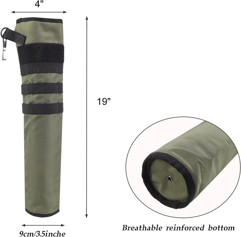 Archery Back Arrow Quiver Lightweight Foldable Hip Bag with Molle System