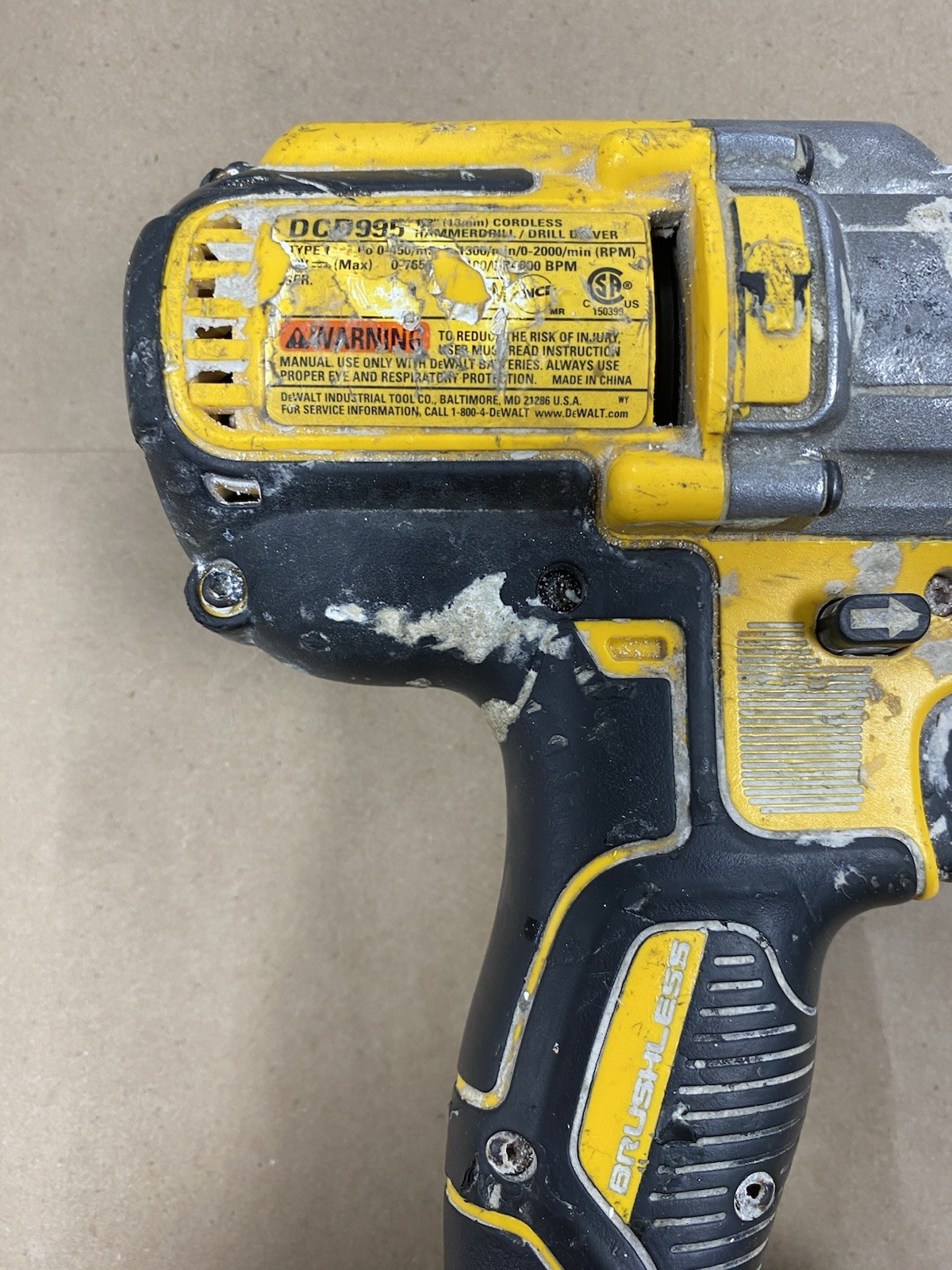 DEWALT DCD995 Brushless Cordless Drill/Driver 1/2 Only