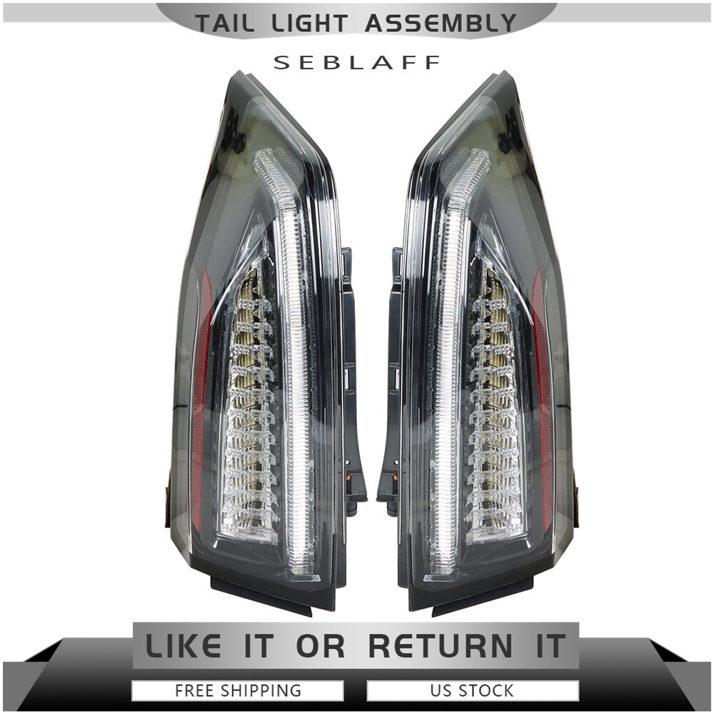 Clear Lens Black Housing LED Tail Lights For Cadillac ATS 2013-2018 Left+Right