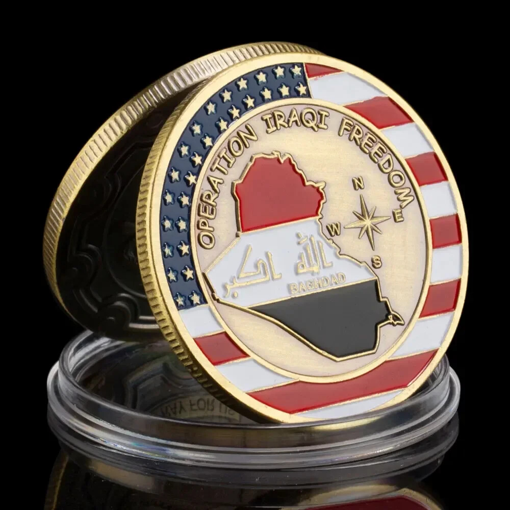 Iraq War Operation Iraqi Freedom Commemorative Challenge Coin Veteran Gift