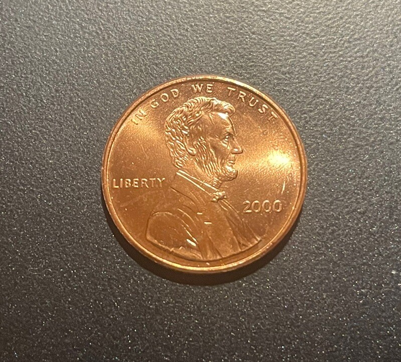 1 Gem BU 2000 Lincoln Memorial Cent FS -901 Mint Error Wide AM