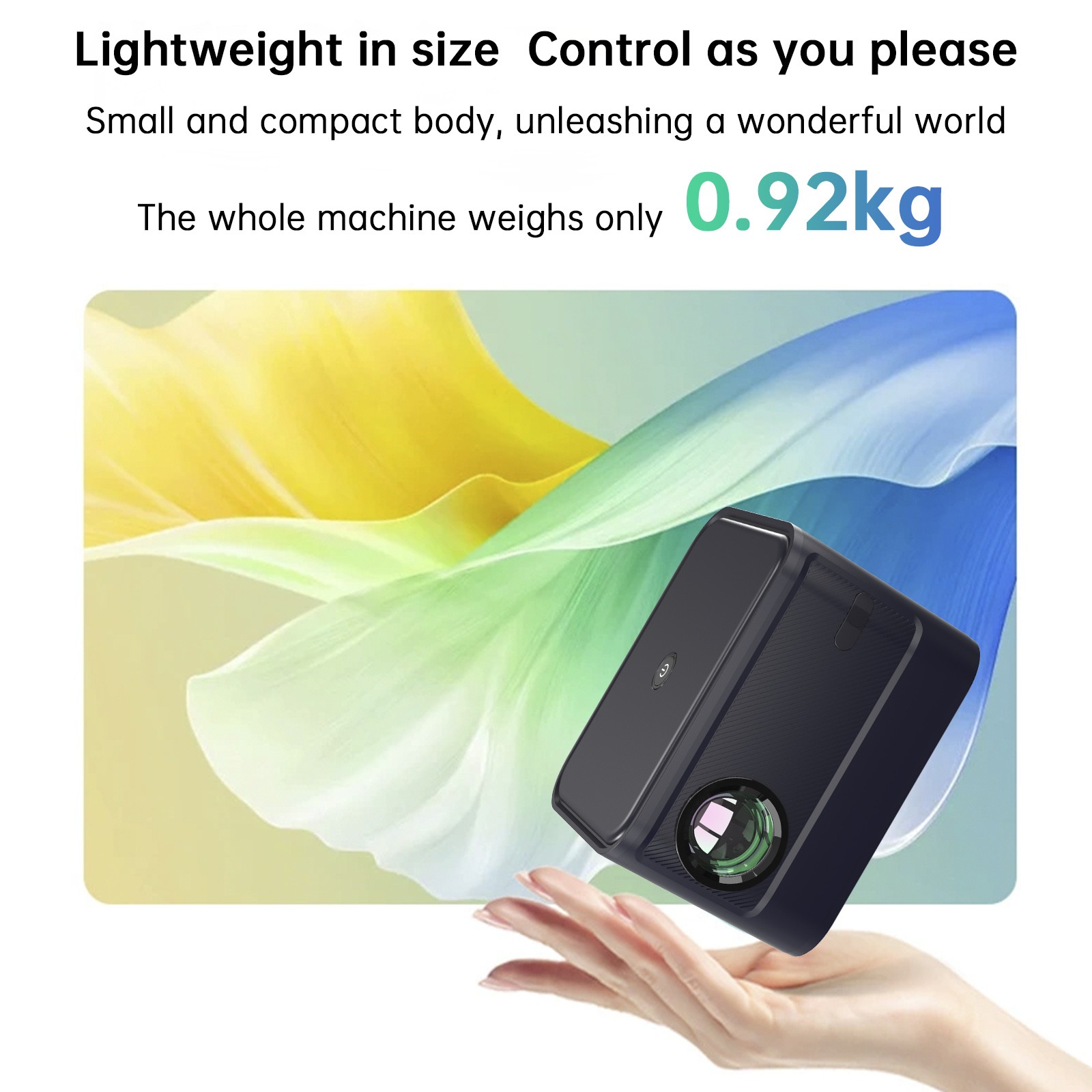 🚀4K Projector Smart Android Projector Smart Voice Dual Frequency HD Projector
