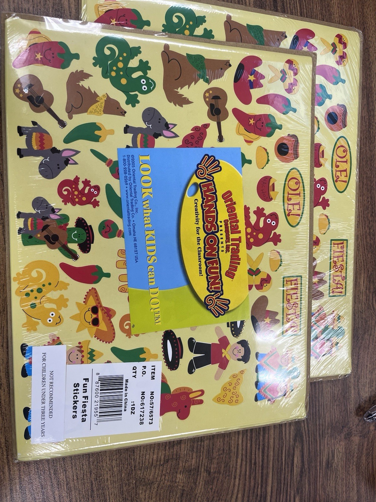 Oriental Trading Hands On  Fun Fiesta Stickers Lot Of 2 24 Sheets Mexico Teach