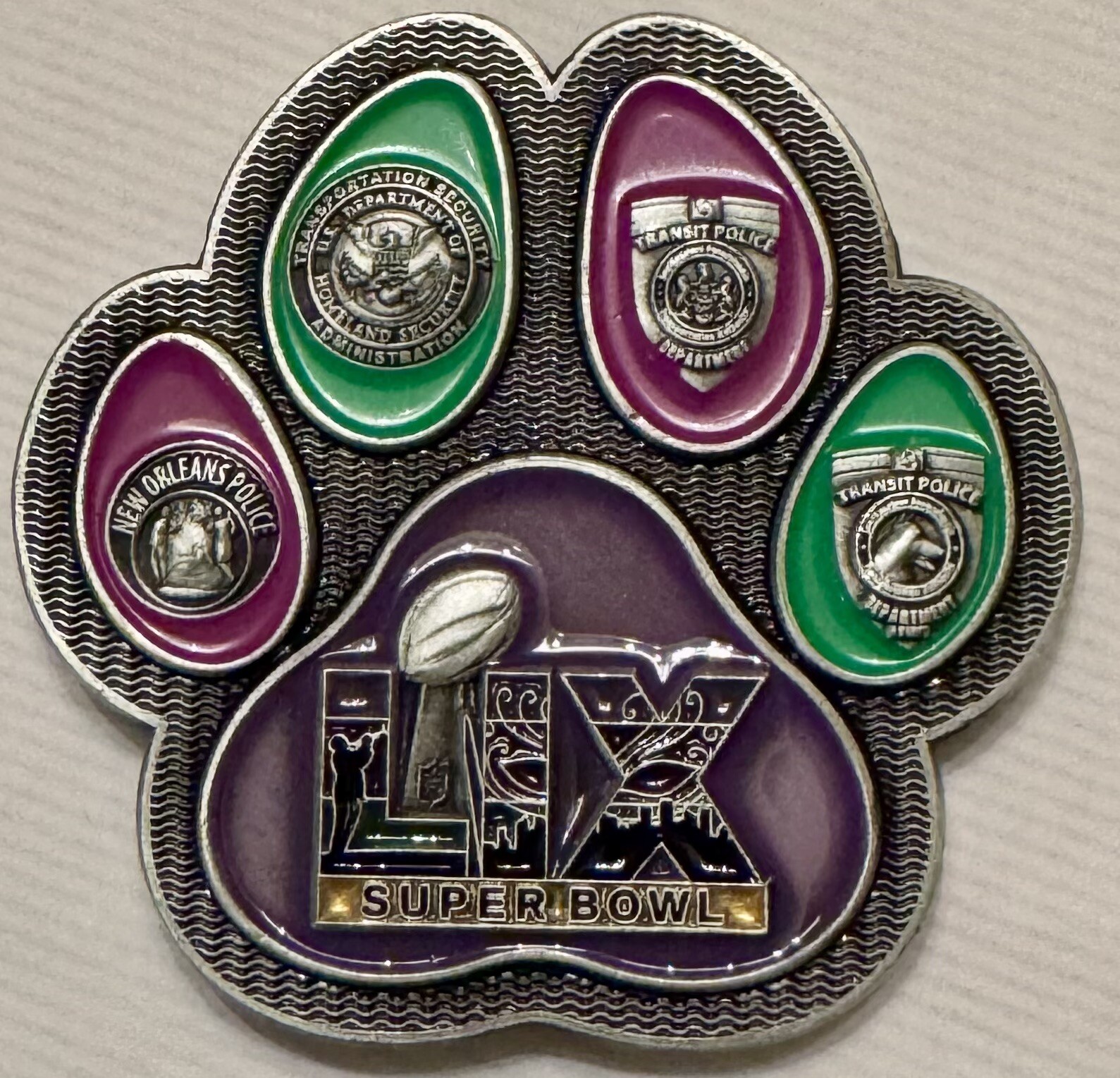 SEPTA Transit Police K9 Challenge Coin Super Bowl 59 LIX New Orleans LA EOD