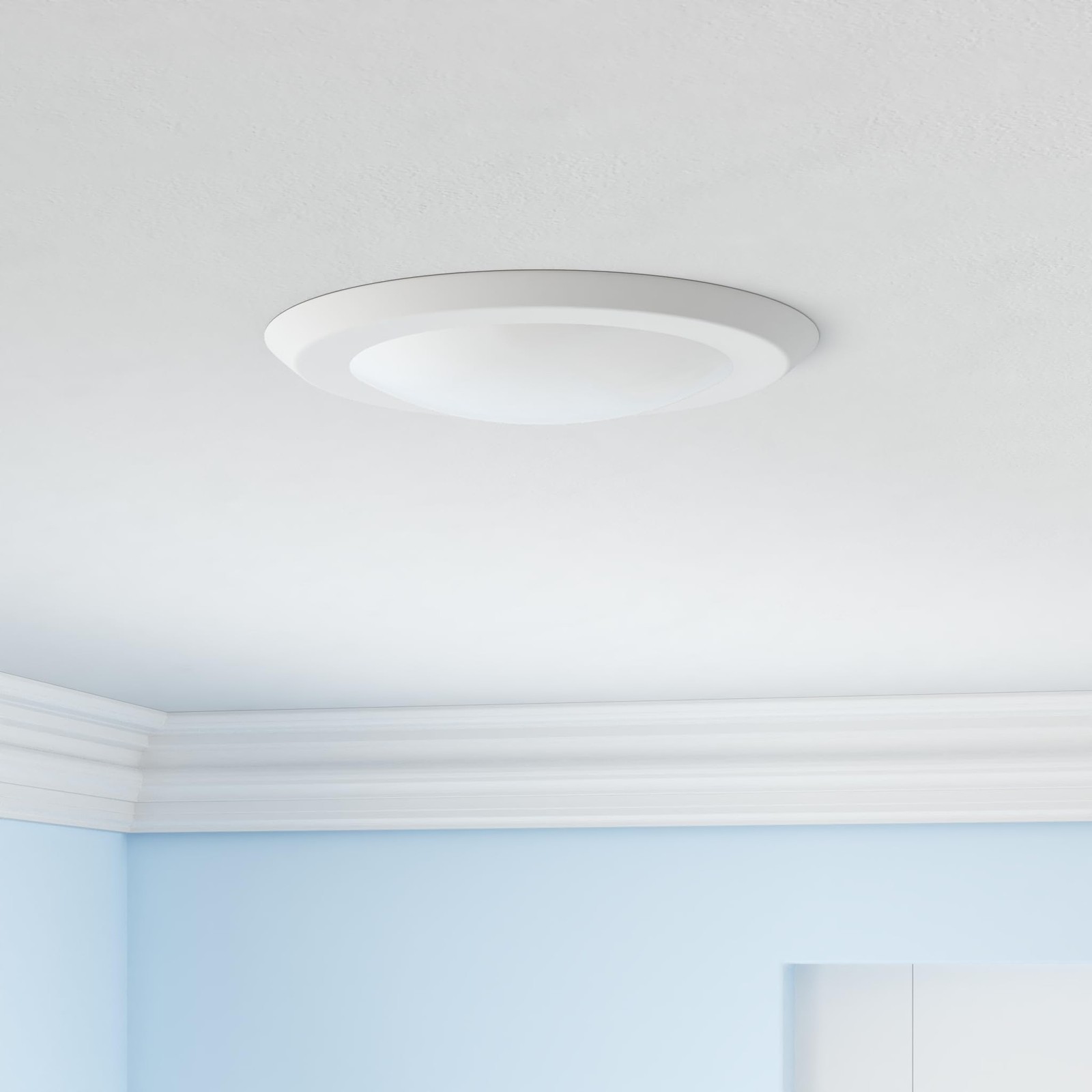 Sunco 4 Pack 6 Inch Flush Mount LED Ceiling Disk 4 Pack, White - 5000K