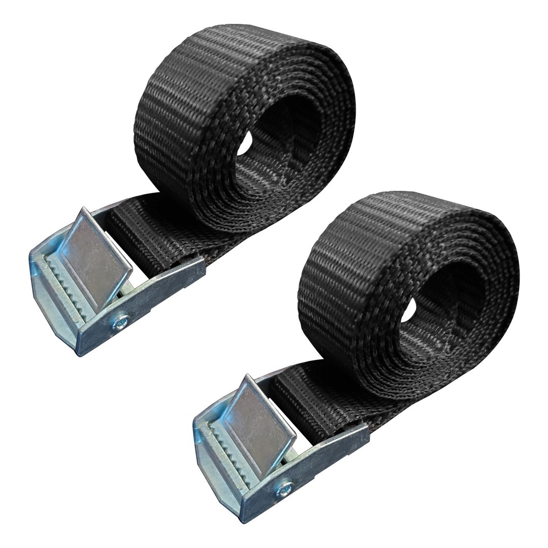 USA 2 Pack 1" x 3ft Cam Buckle Endless Lashing Strap for Motorcycle Bicycle Boat