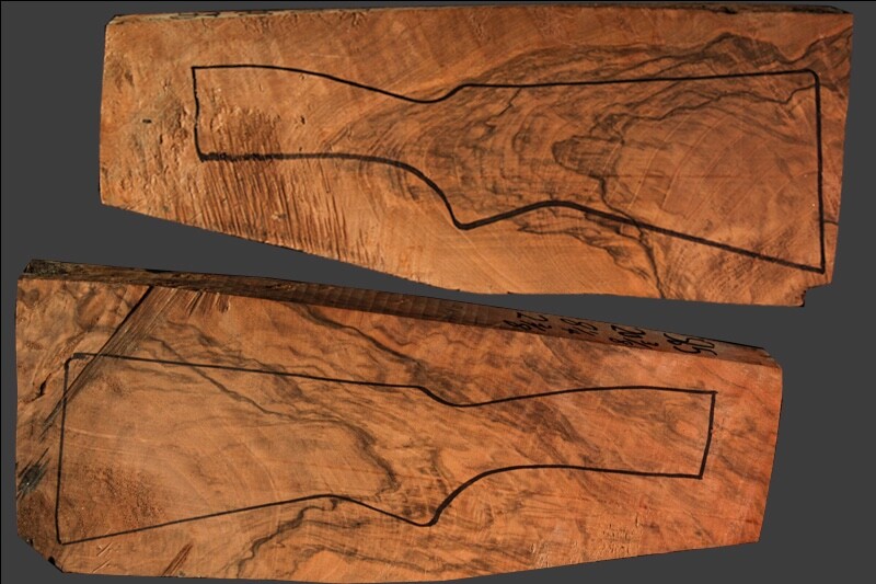 Turkish walnut shotgun blank set , sb5