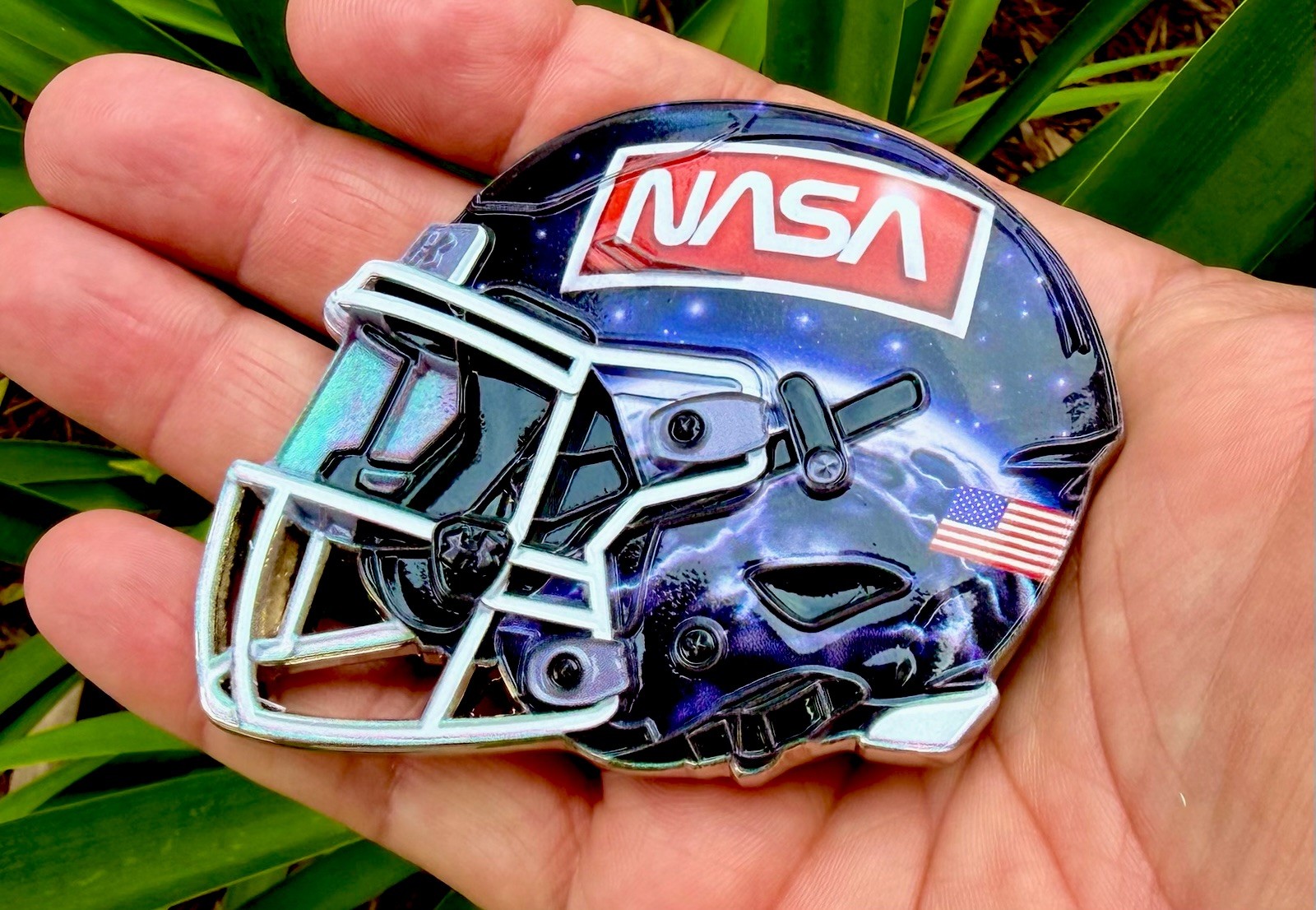 Navy Midshipmen Football Astronaut NASA Space Apollo Moon CPO USA Challenge Coin
