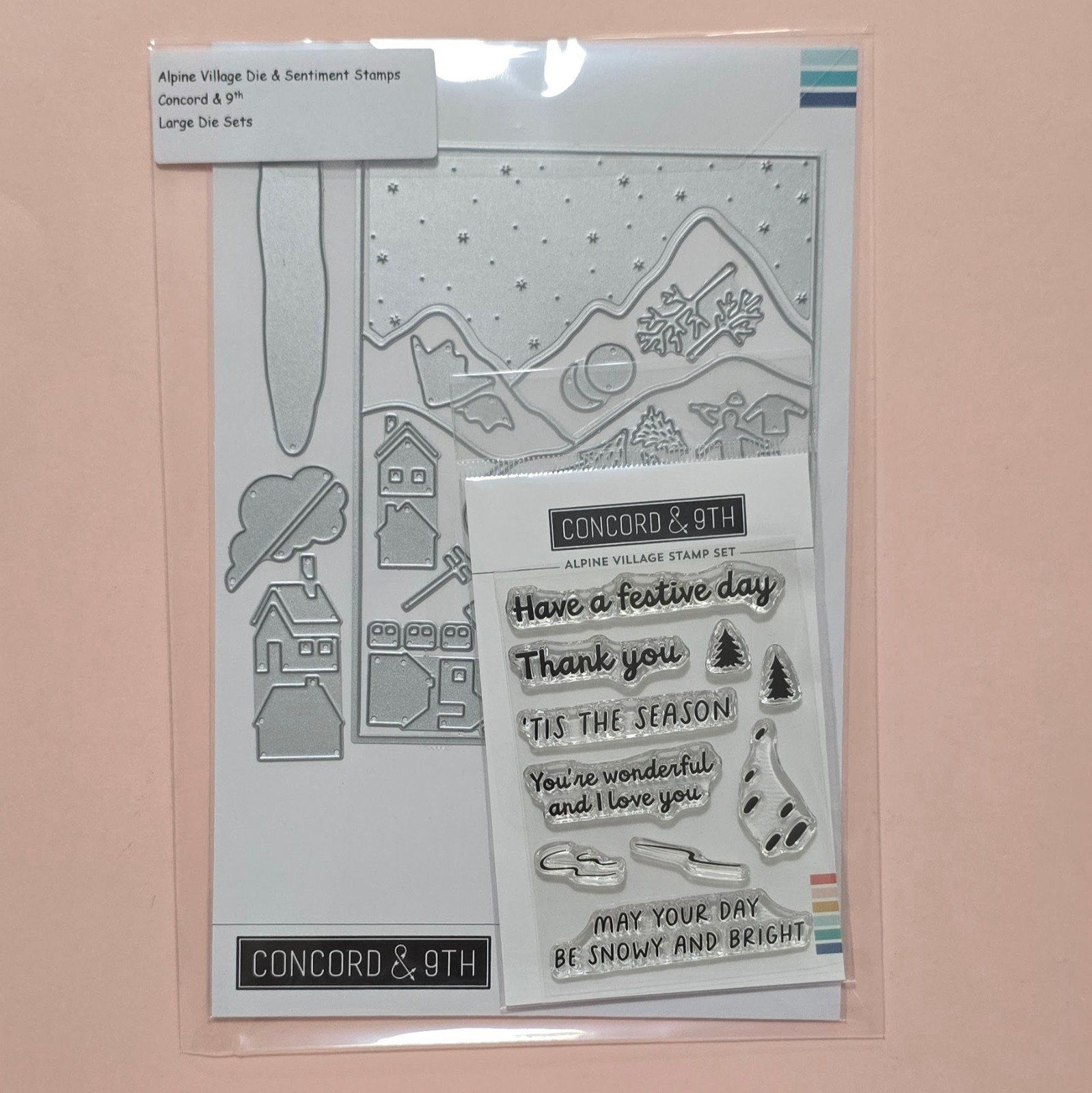 Concord & 9th ALPINE VILLAGE Stamp & Die Set - New
