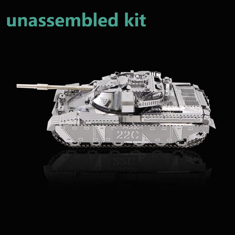 1:100 3D Metal Chief Tank MK50 Military DIY Vehicle Model Unassembled Kit
