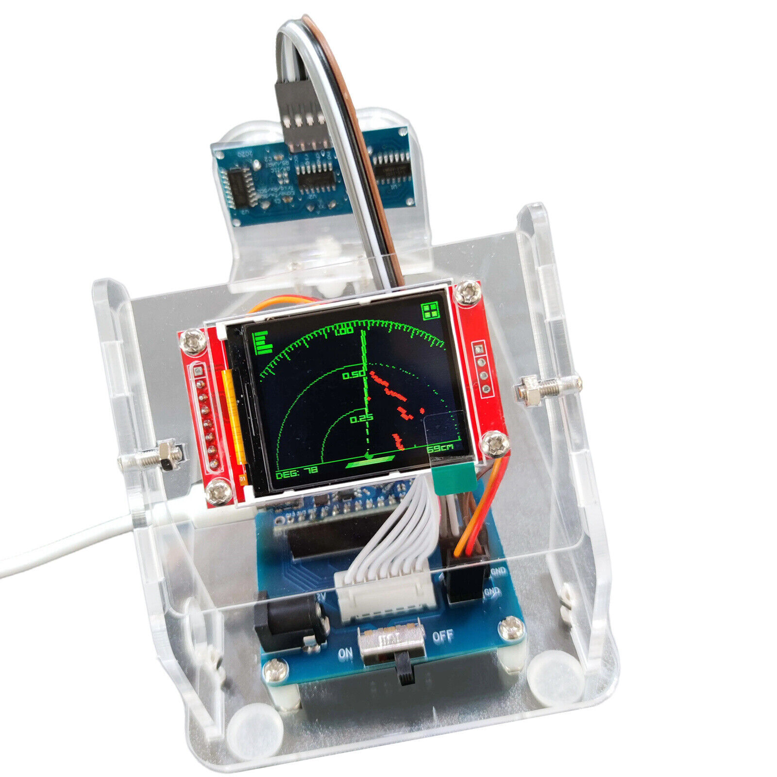 Mini Ultrasonic Unit & 1M Motor Range for Arduino Starter Kit Program Educatiobo