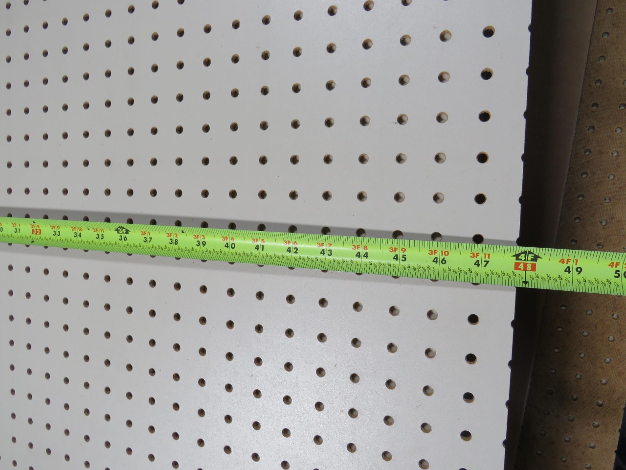 LOT OF 26 46X48X1/4 HARDBOARD PEGBOARD T158958