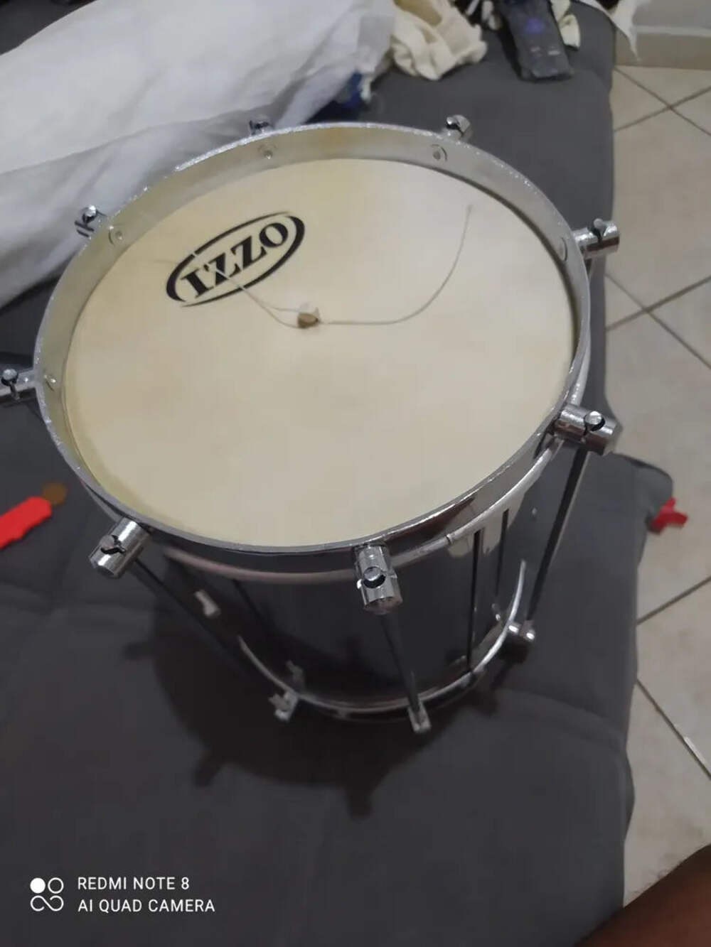 Izzo Cuíca 8" × 30cm Stainless Steel Brazilian Samba Friction Drum - Izzo