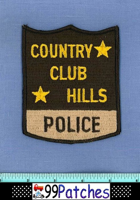COUNTRY CLUB HILLS ILLINOIS Police Shoulder Patch GOLD STARS 2E