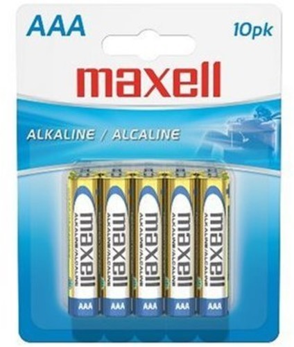 Maxell 723810 LR03 10BP AAA 1.5V Alkaline Batteries Long Lasting 10 Pack [New Ba