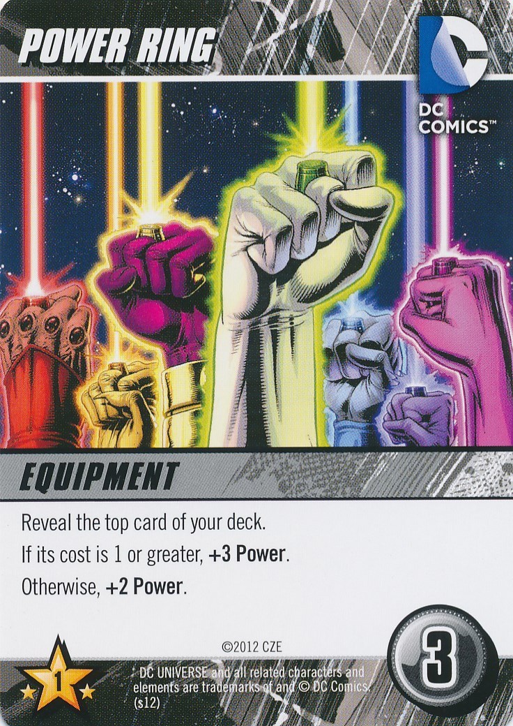POWER RING DC Comics Deck Building Game card GREEN LANTERN
