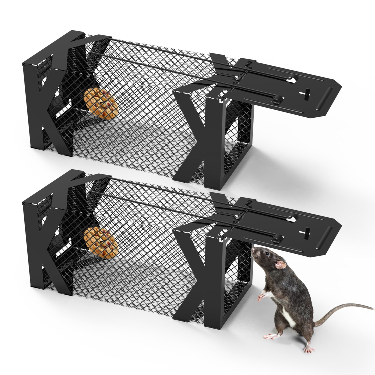 2Pcs Humane Rat Trap Chipmunk Rodent Mouse Squirrel Trap Small Live Animal