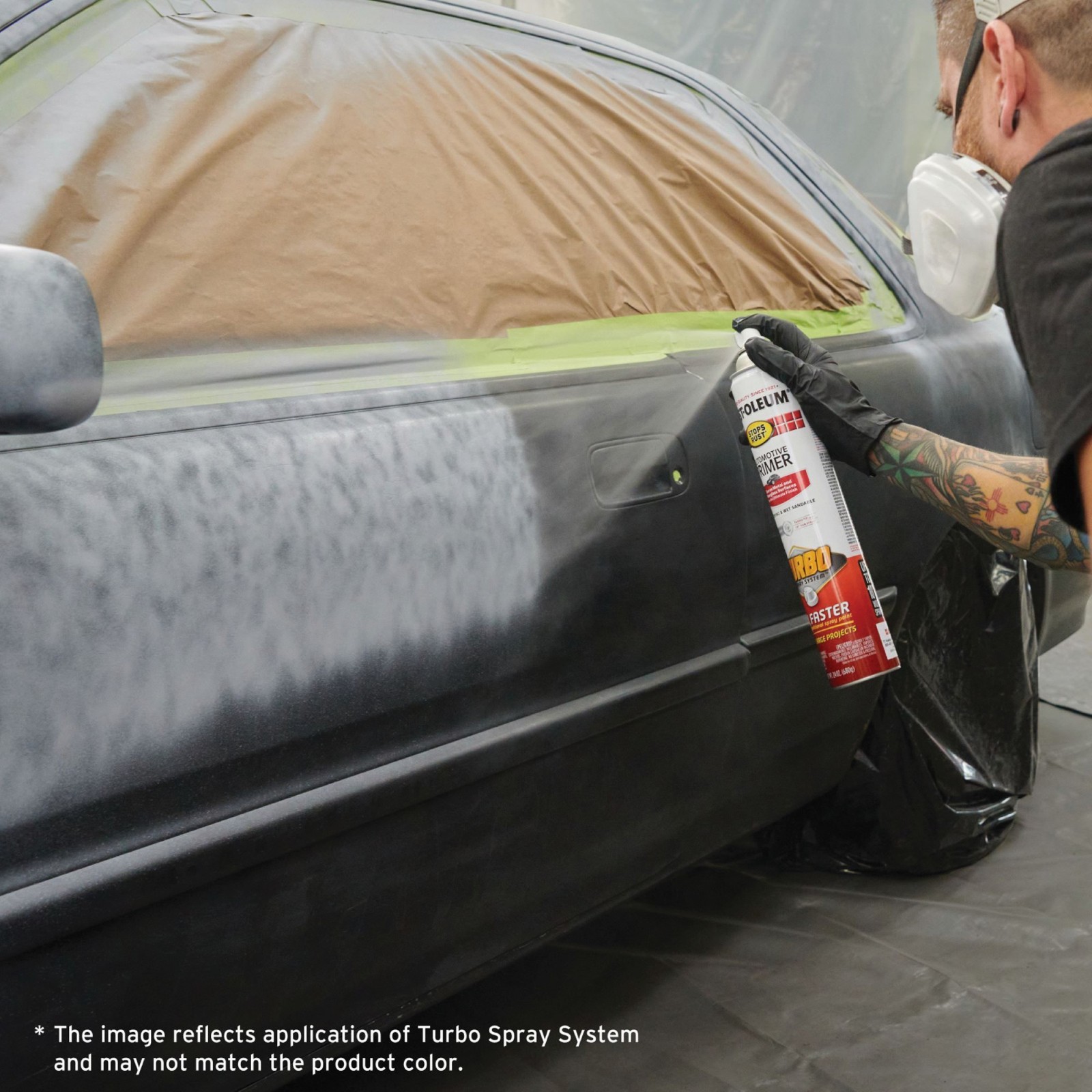 (2 Pack) Rust-Oleum Stops Rust Turbo Spray Paint, Flat Black, 24 oz, Fast Cover